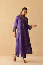 Shantoon Female Purple Tunic Set