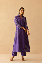 Shantoon Female Purple Tunic Set