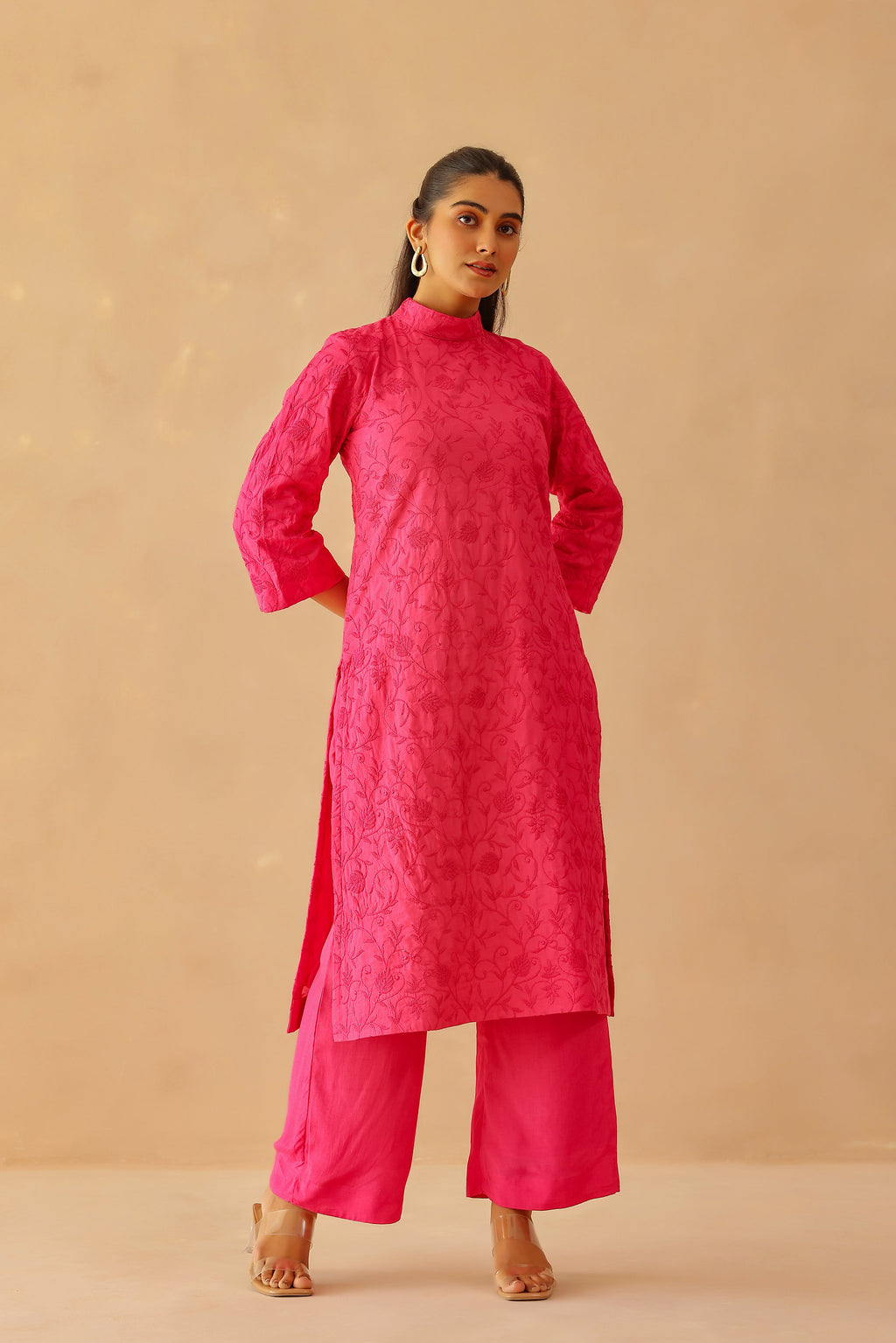 Shantoon Female Pink Tunic Set