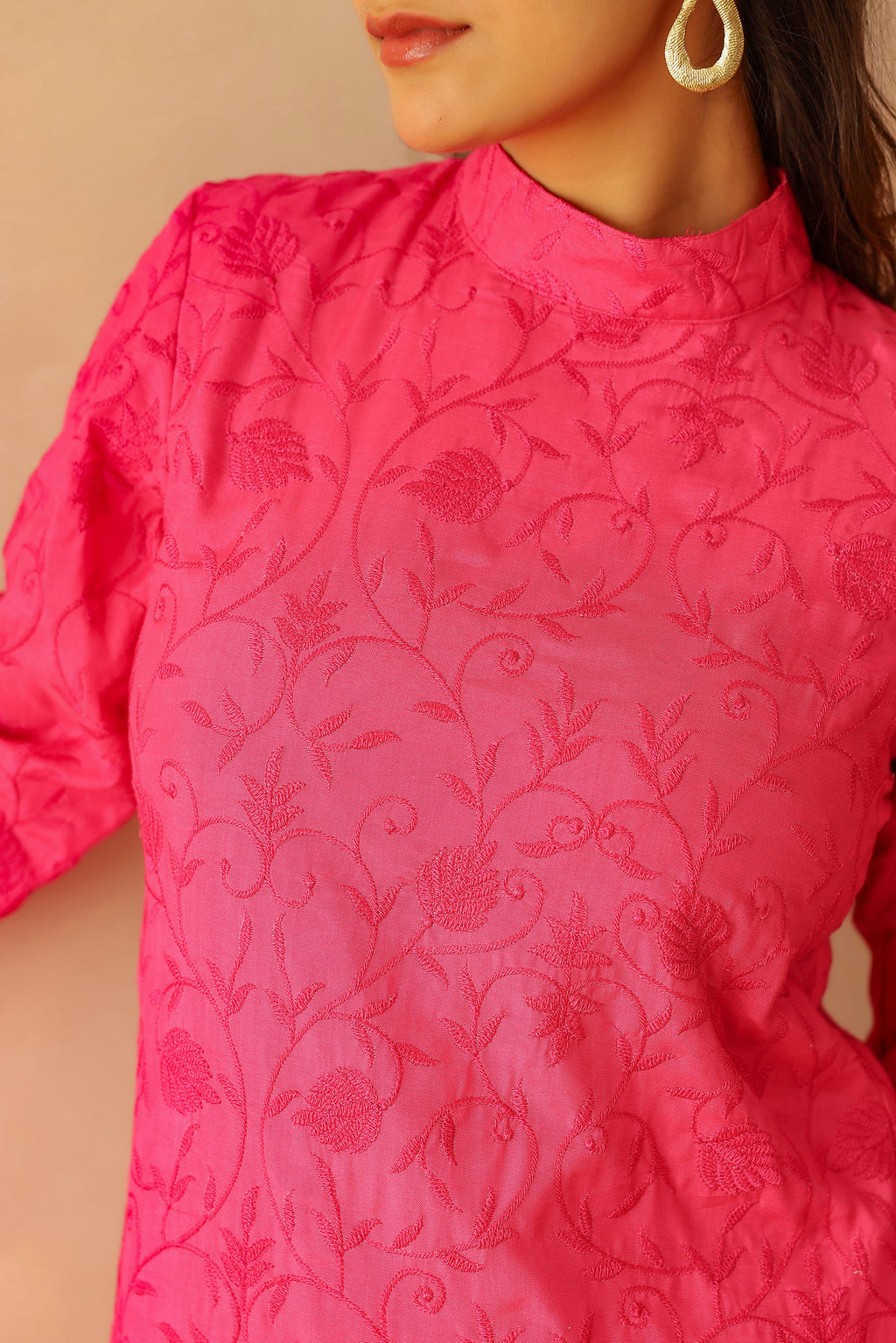 Shantoon Female Pink Tunic Set