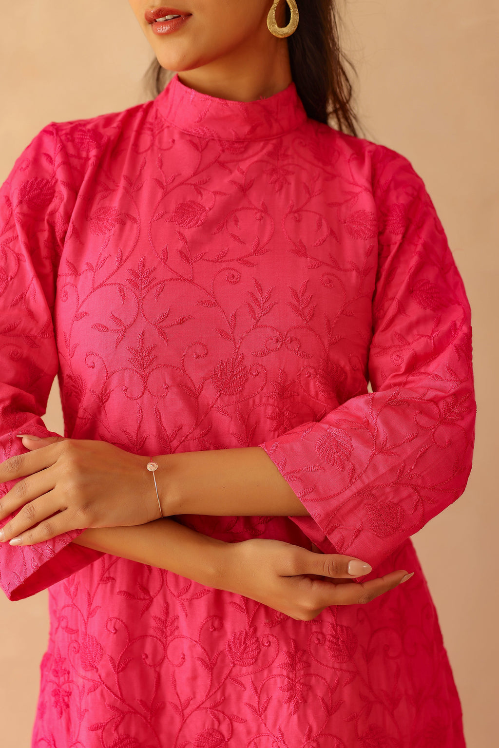 Shantoon Female Pink Tunic Set