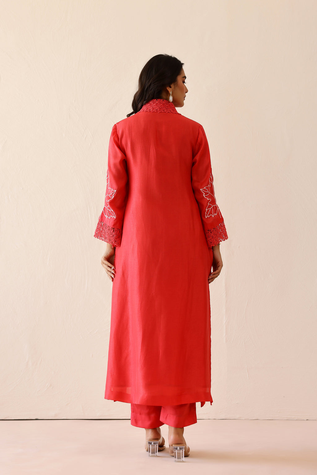 Shantoon Female Red Tunic Set