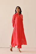Shantoon Female Red Tunic Set