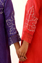 Shantoon Female Red Tunic Set