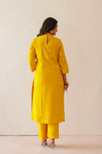 Shantoon Female Yellow Tunic Set