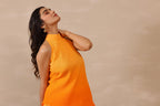 Cotton Crepe Female Orange Coord set