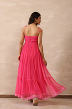Chiffon Female Pink Dress