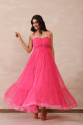 Chiffon Female Pink Dress