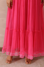 Chiffon Female Pink Dress