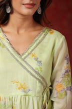 Cardamom Chiffon Sharara Set