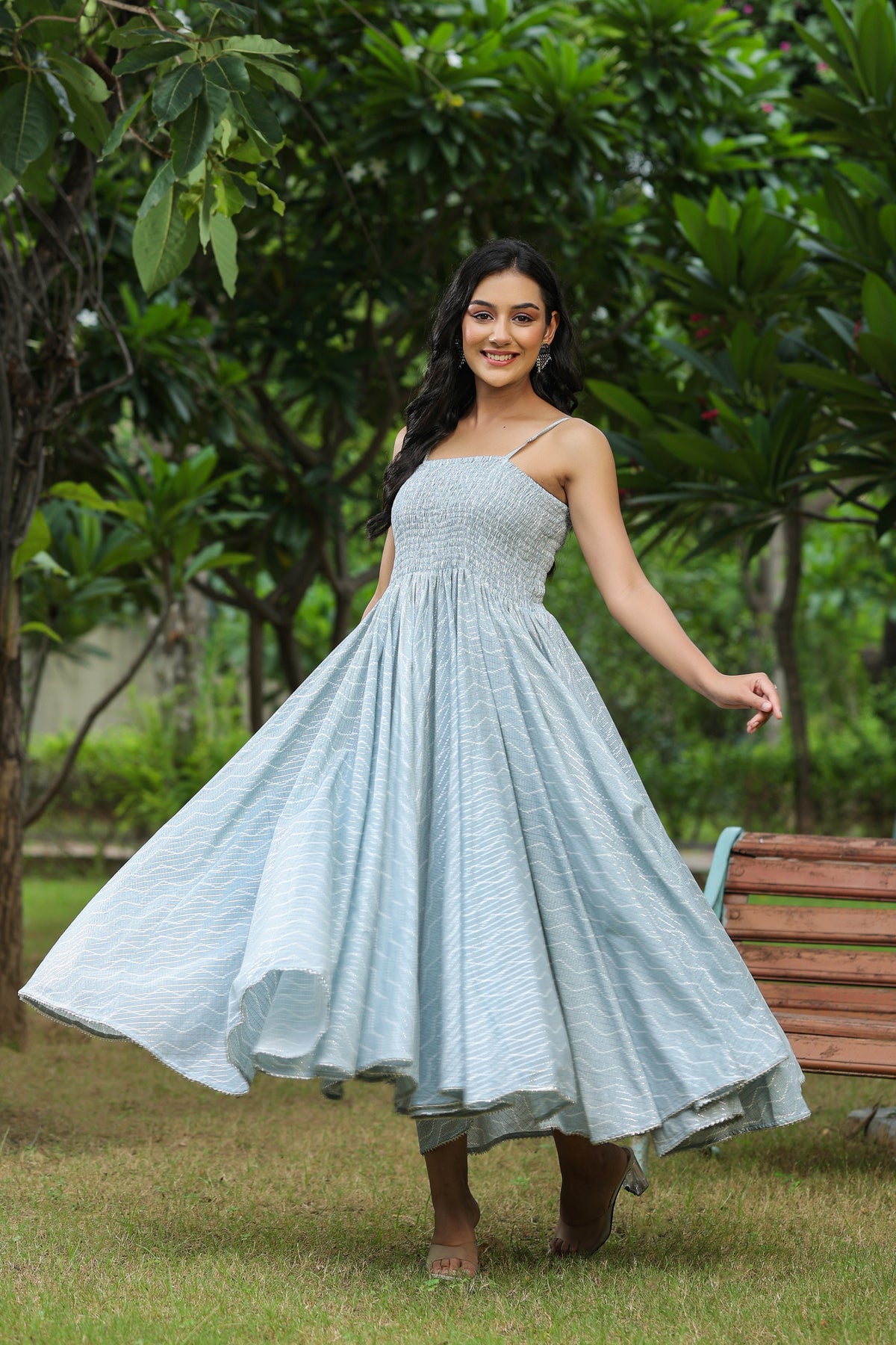 Bombay Submarine Grey Cotton Dress