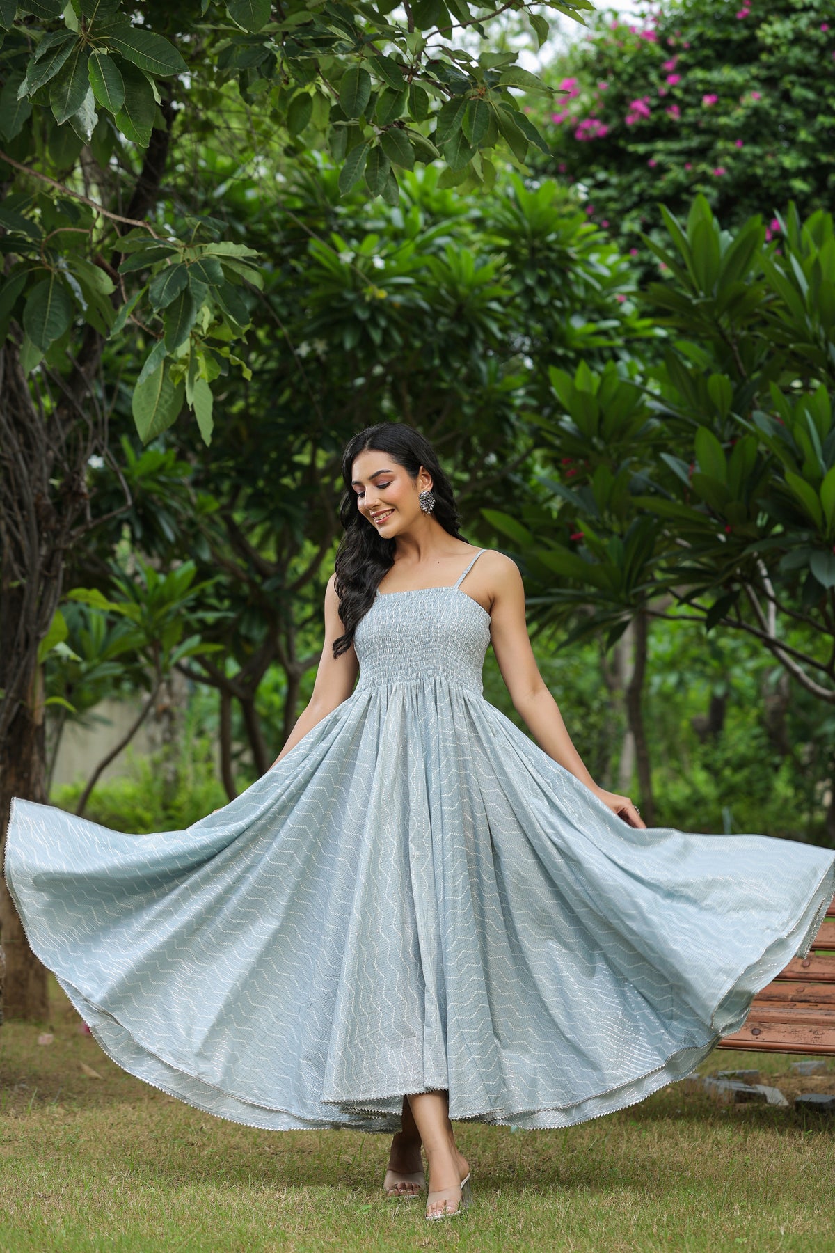 Bombay Submarine Grey Cotton Dress