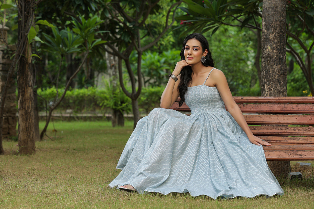 Bombay Submarine Grey Cotton Dress