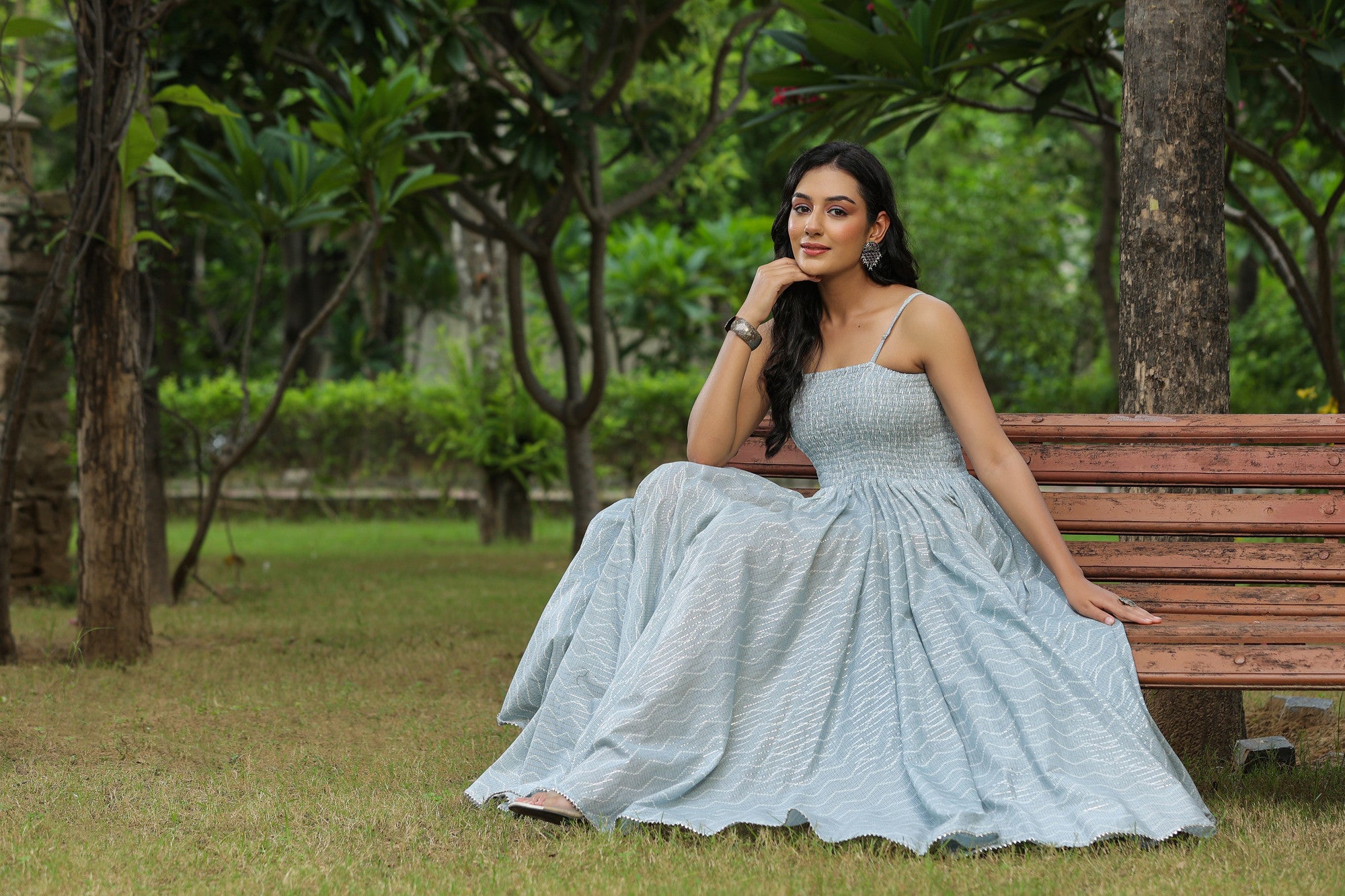 Bombay Submarine Grey Cotton Dress