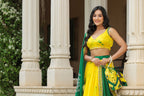 Golden Fizz Yellow Chinon Lehenga Set
