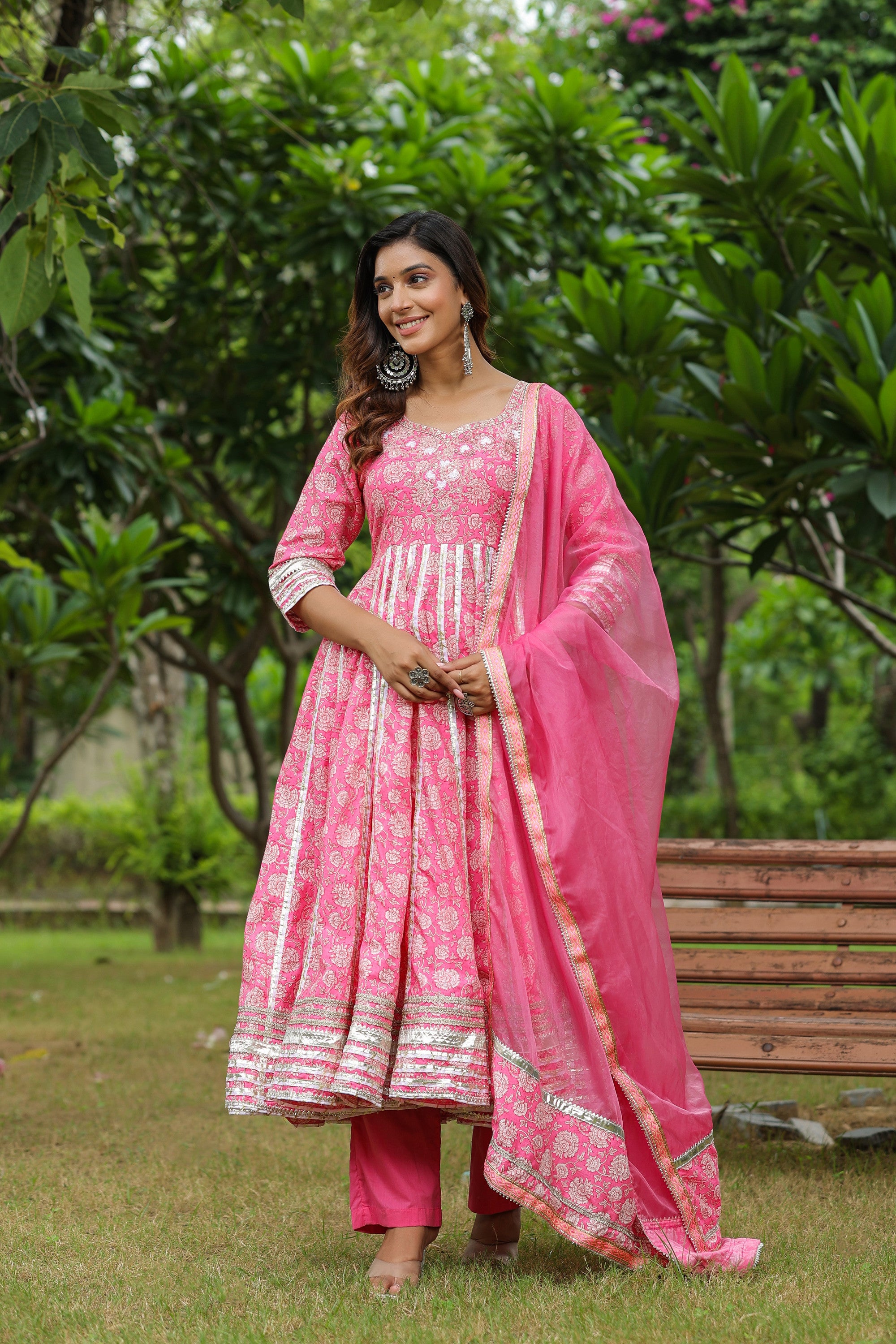 Persian Cotton Anarkali Suit Set