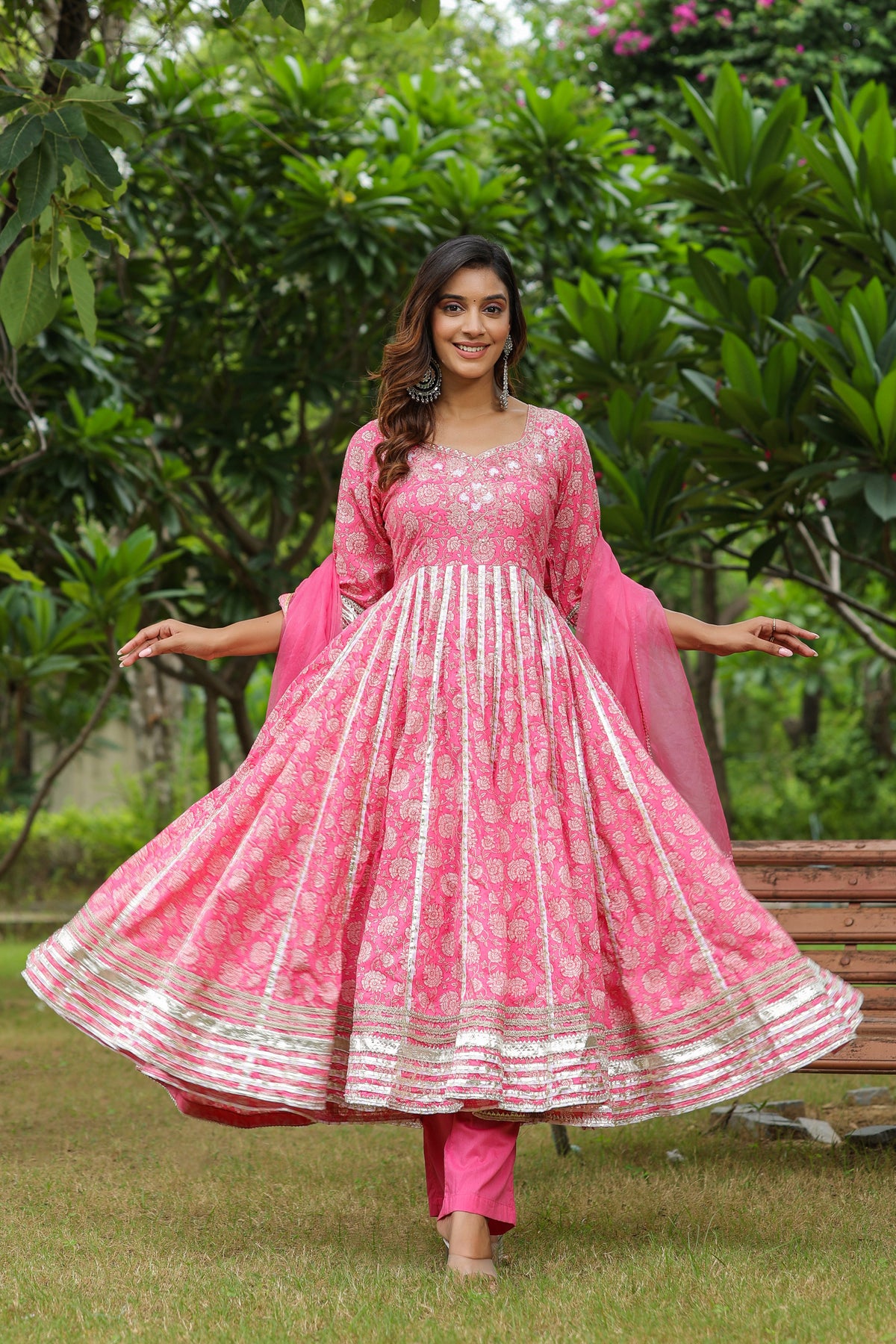 Persian Cotton Anarkali Suit Set
