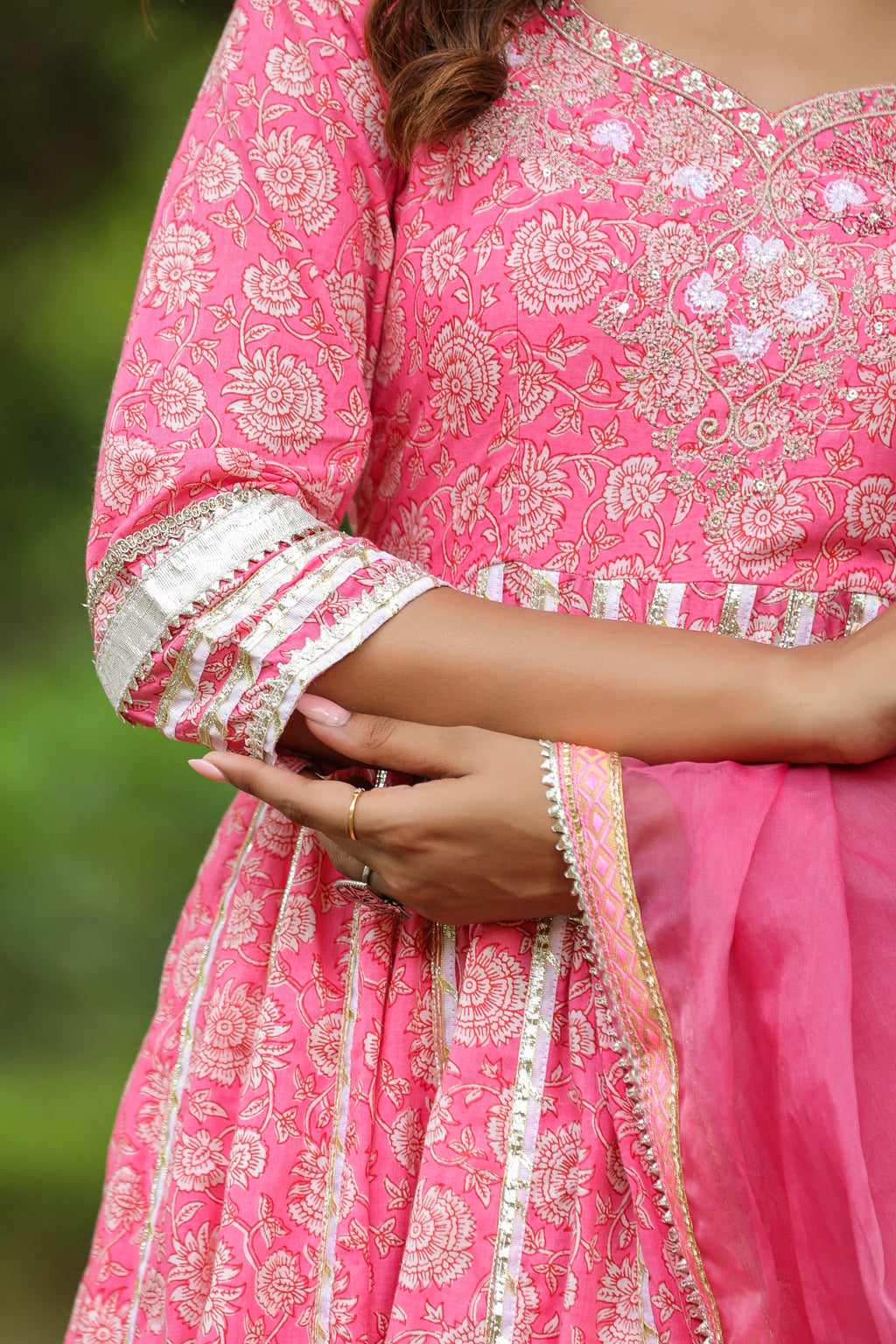 Persian Cotton Anarkali Suit Set