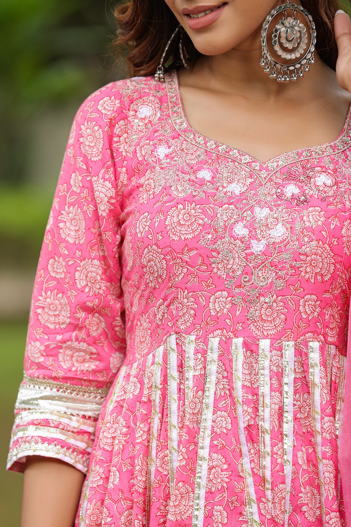 Persian Cotton Anarkali Suit Set