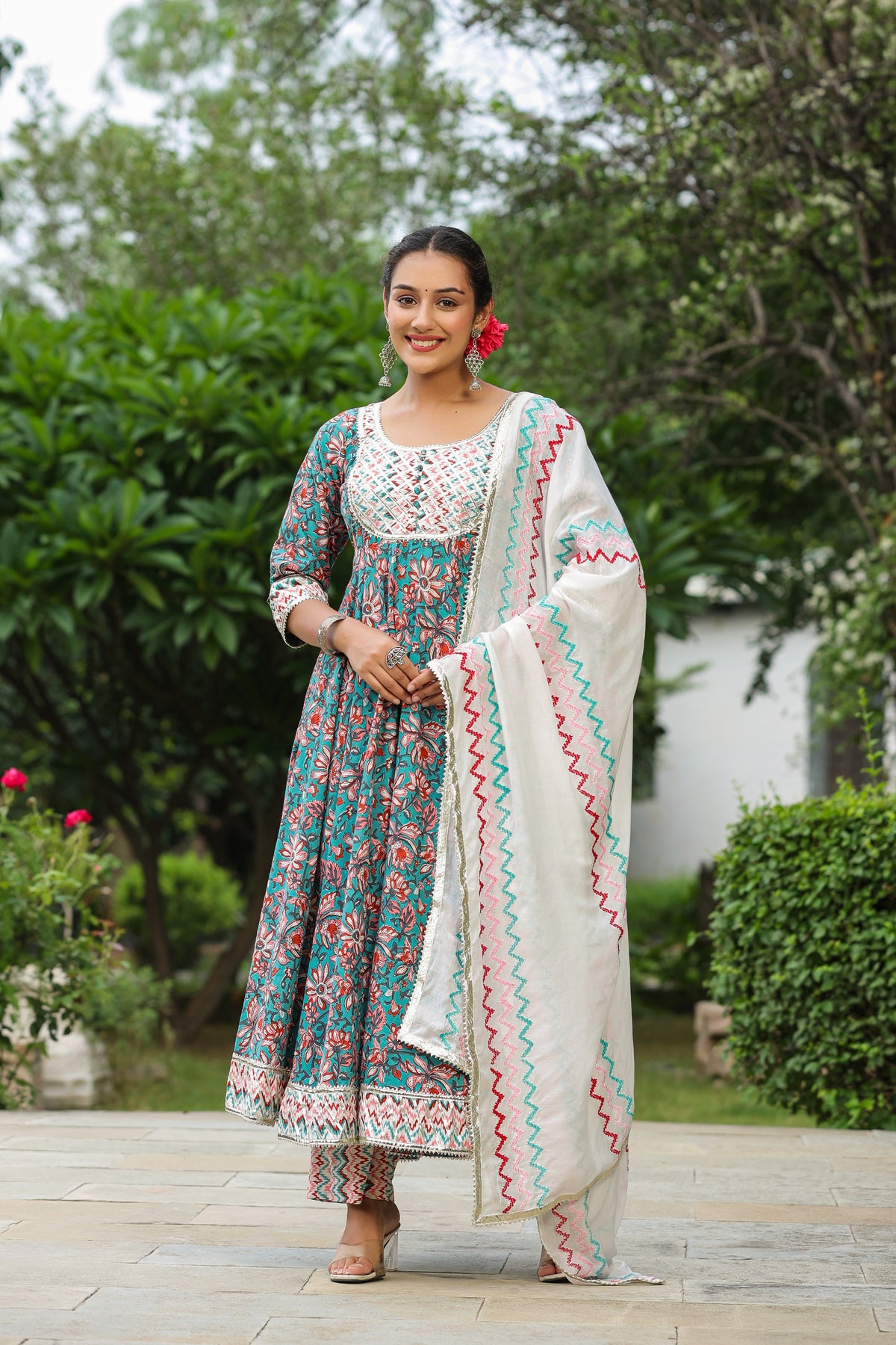 Shakespeare Cotton Anarkali Suit Set