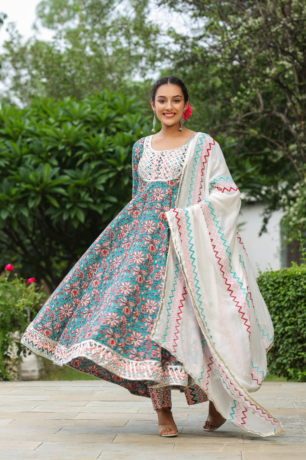 Shakespeare Cotton Anarkali Suit Set