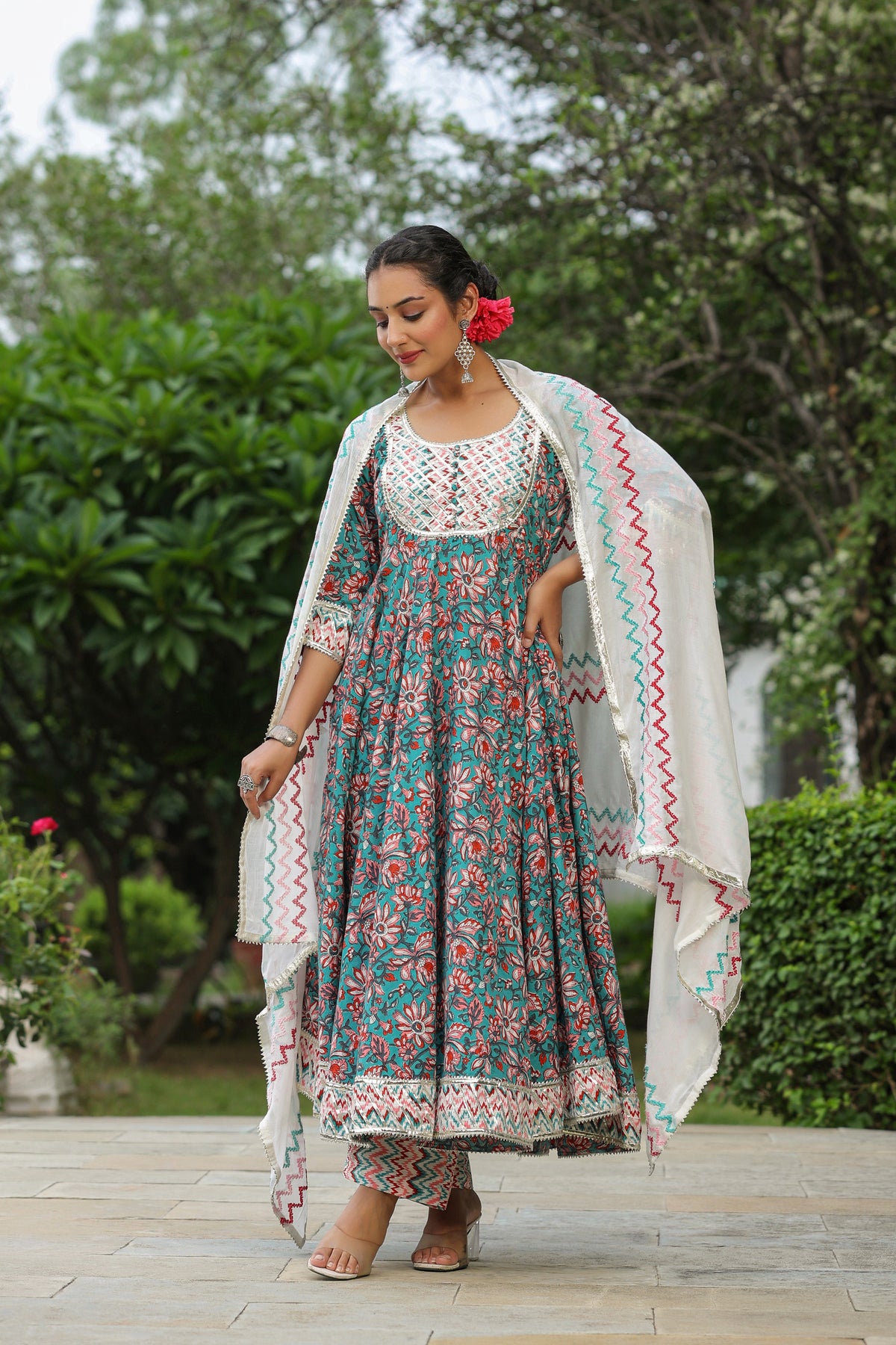 Shakespeare Cotton Anarkali Suit Set