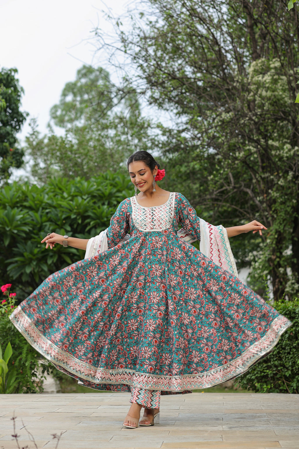 Shakespeare Cotton Anarkali Suit Set