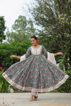 Shakespeare Cotton Anarkali Suit Set