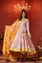 Bumblebee Cotton Anarkali Suit Set