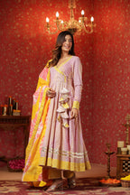 Bumblebee Cotton Anarkali Suit Set