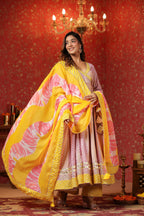 Bumblebee Cotton Anarkali Suit Set