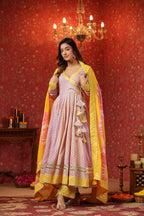 Bumblebee Cotton Anarkali Suit Set