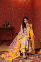 Bumblebee Cotton Anarkali Suit Set