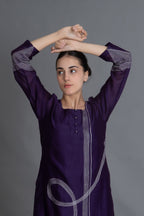 Purple Embroidered Dress