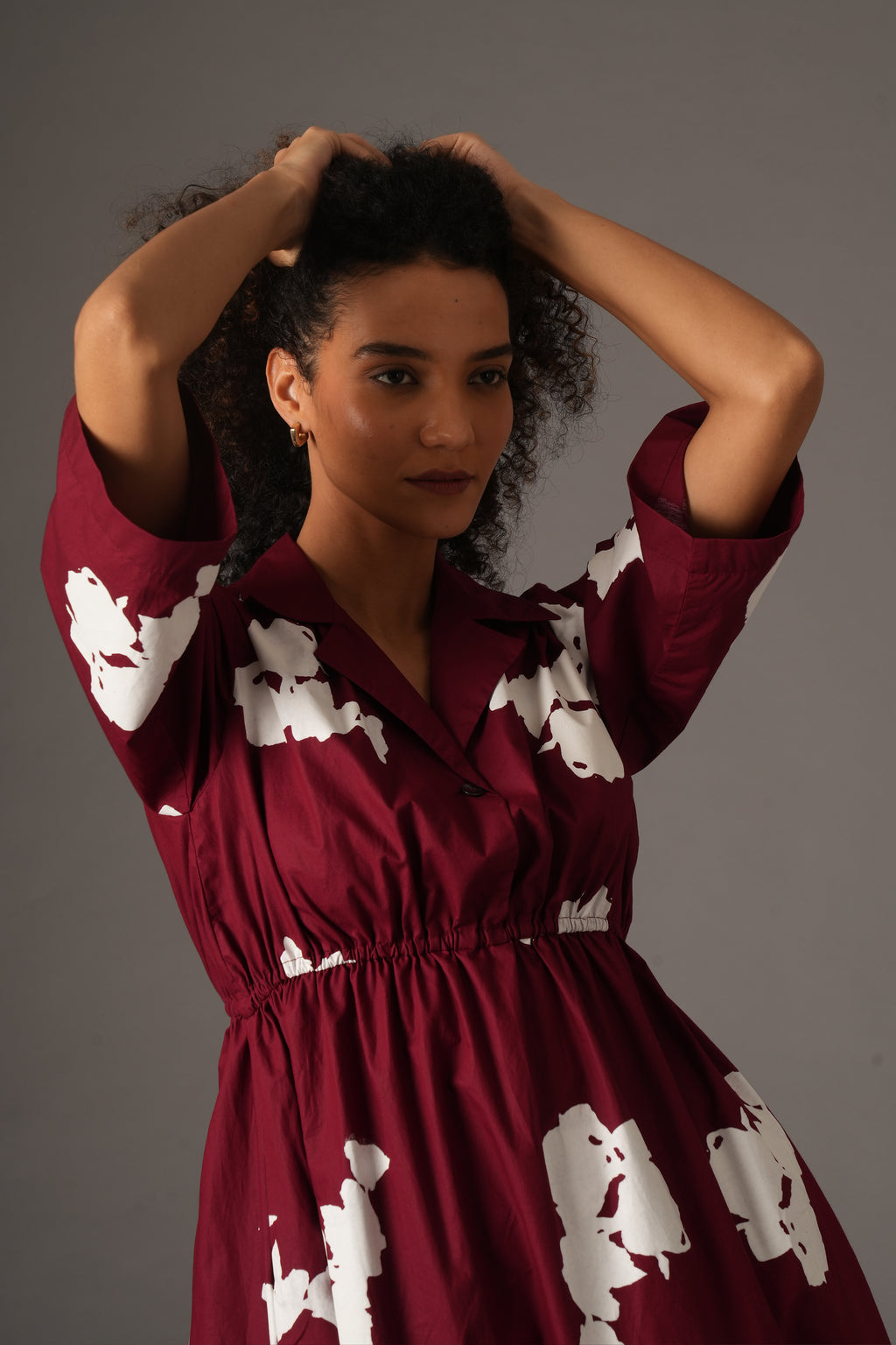 Flower Print Elesticated Dress