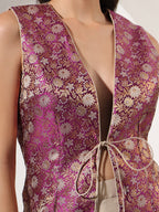 Golden Sharara with Brocade Jacket