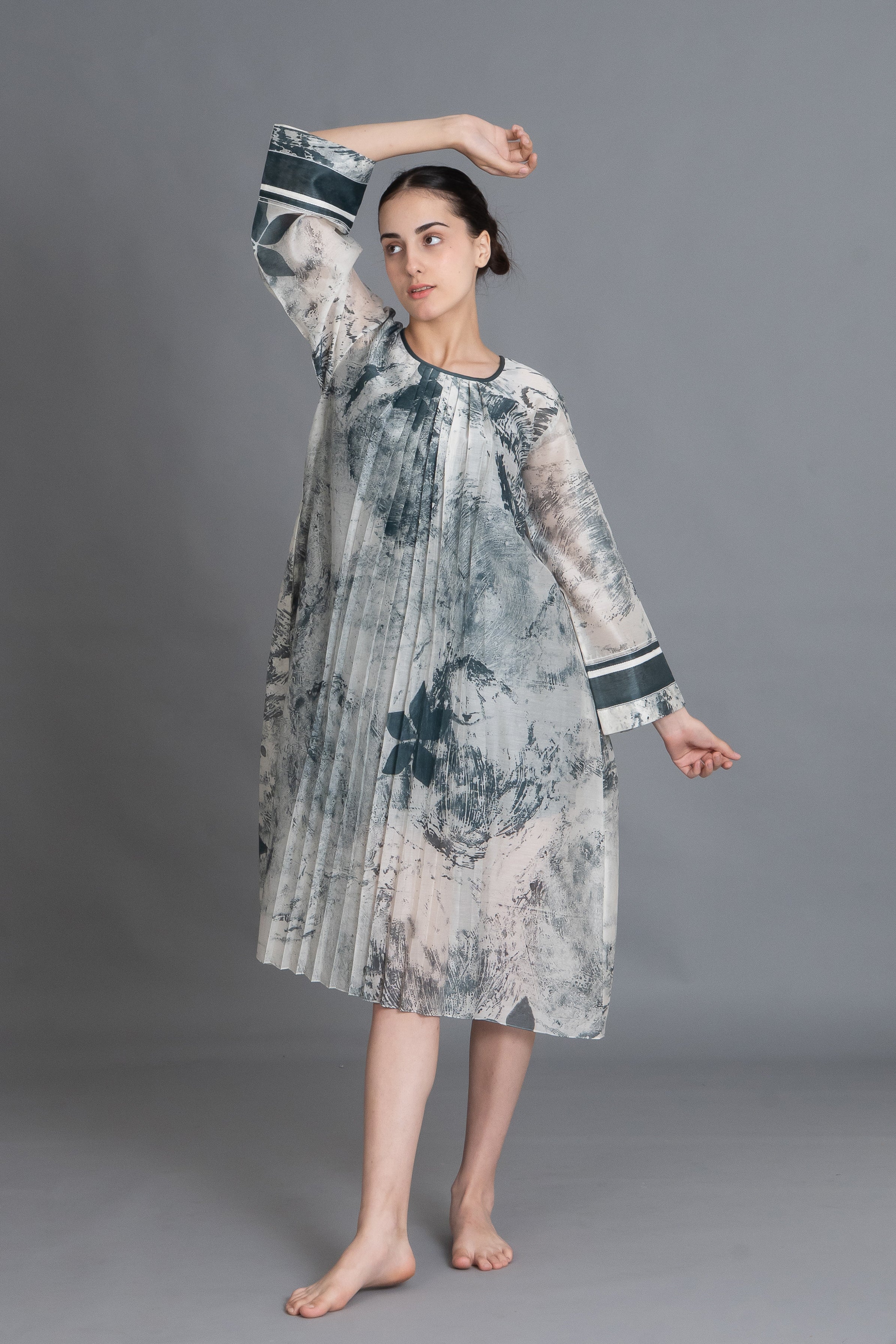 Mint Texture Print Dress