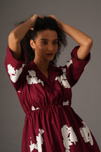 Flower Print Elesticated Dress Co-ord