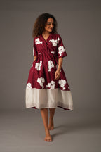 Flower Print Elesticated Dress