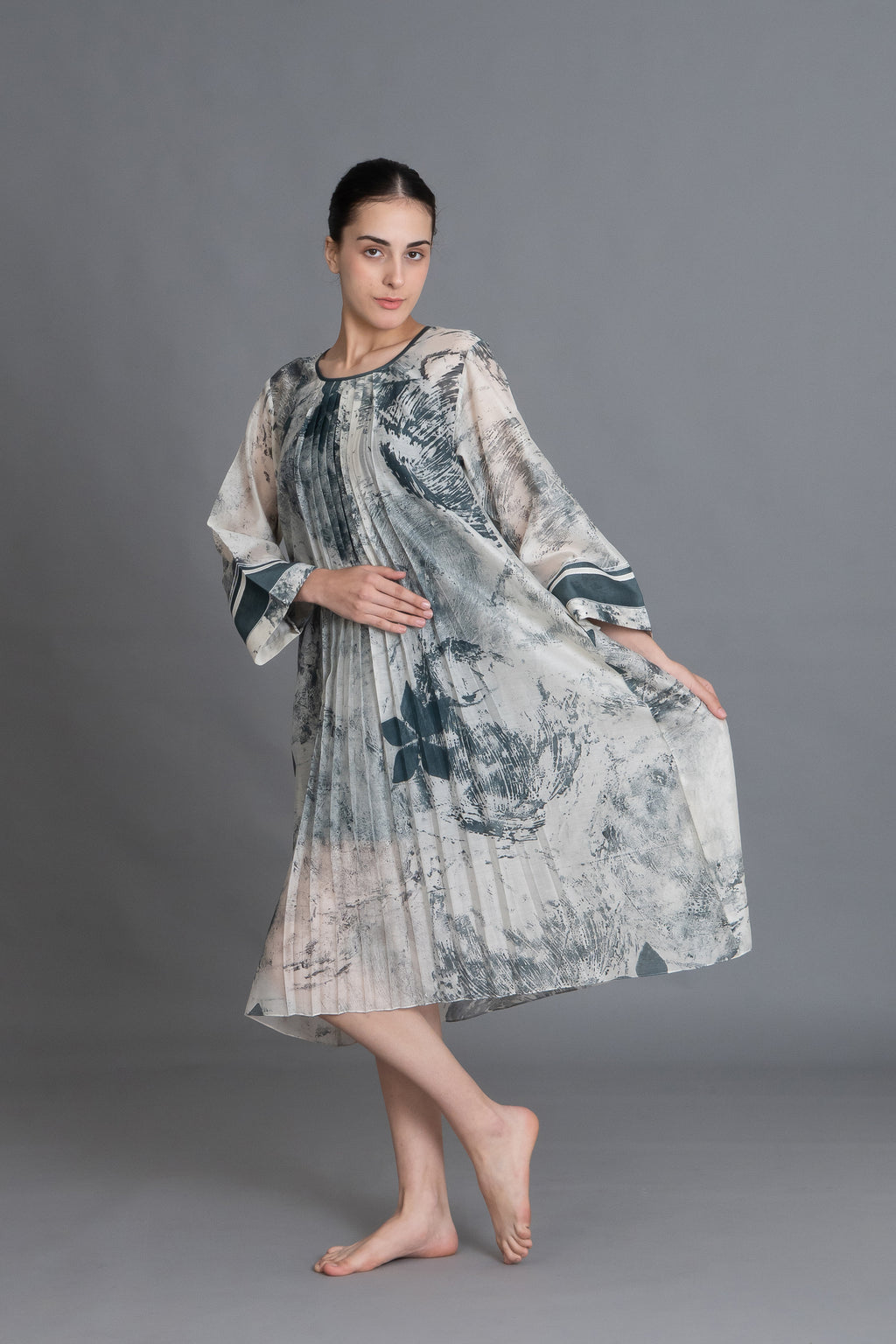 Mint Texture Print Dress