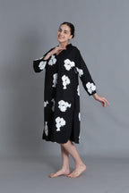 Black Floral Printed Dress