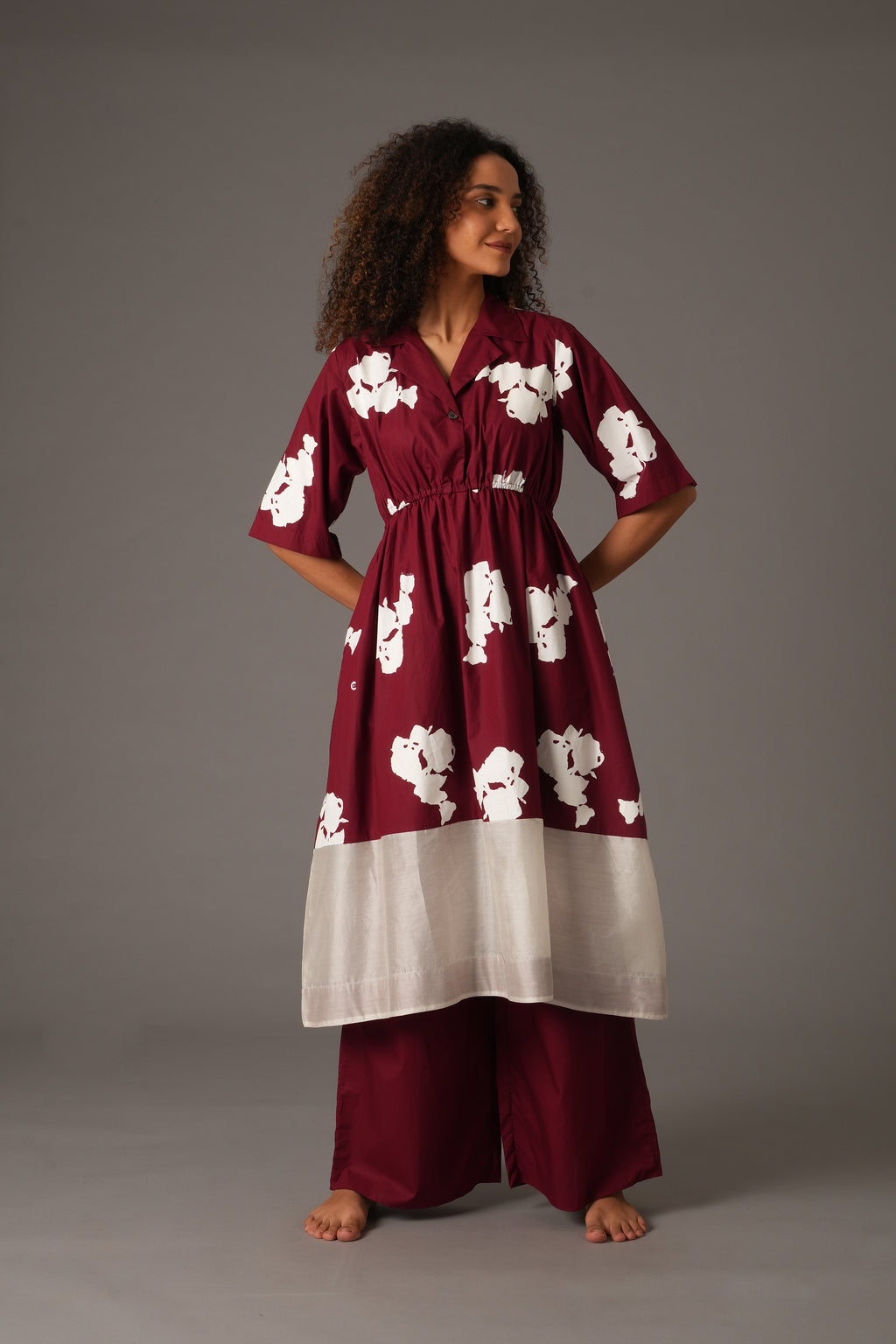 Flower Print Elesticated Dress Co-ord