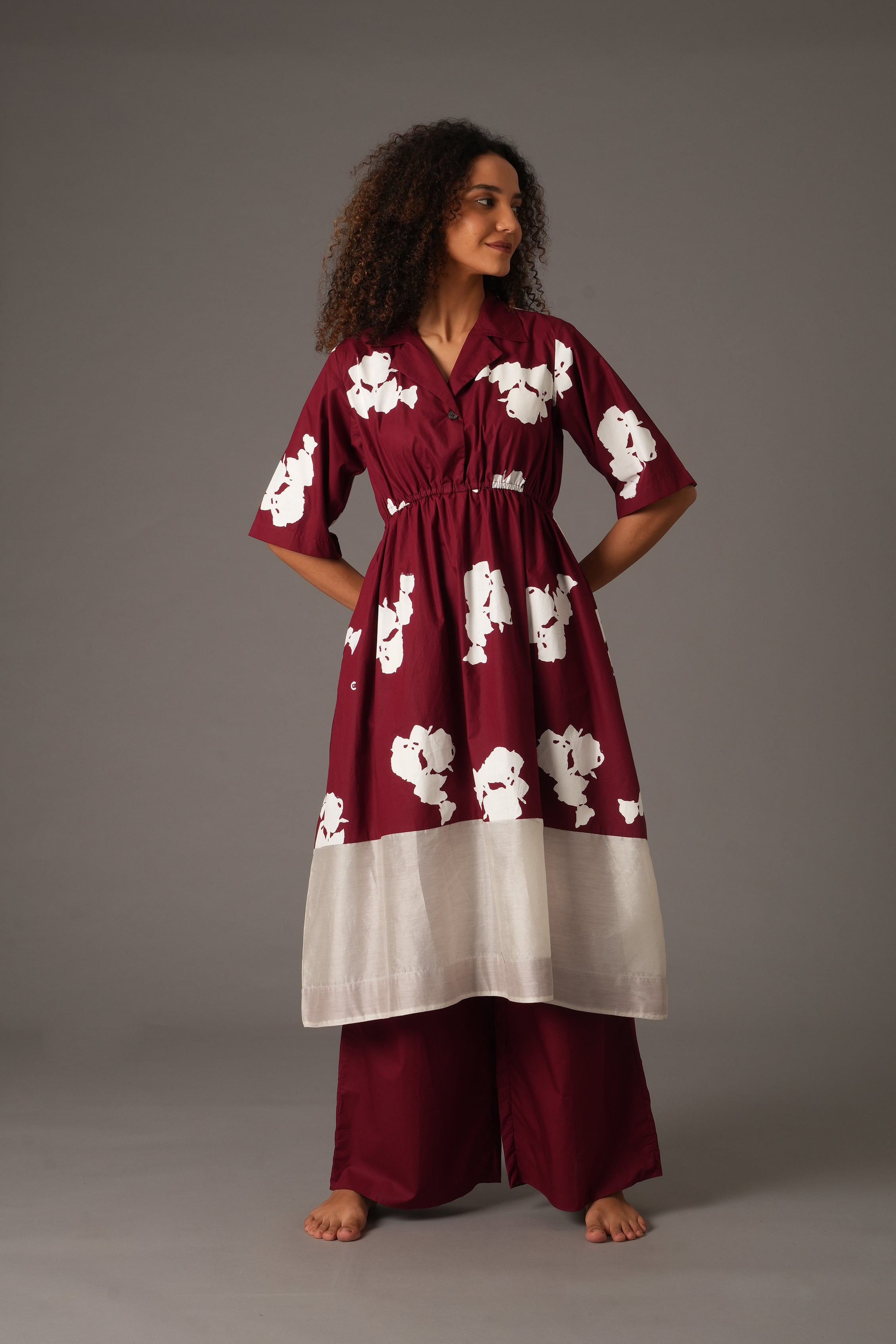 Flower Print Elesticated Dress Co-ord