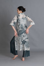 Mint Texture Long Shirt Co-ord