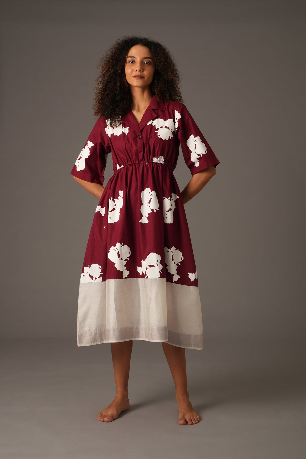 Flower Print Elesticated Dress