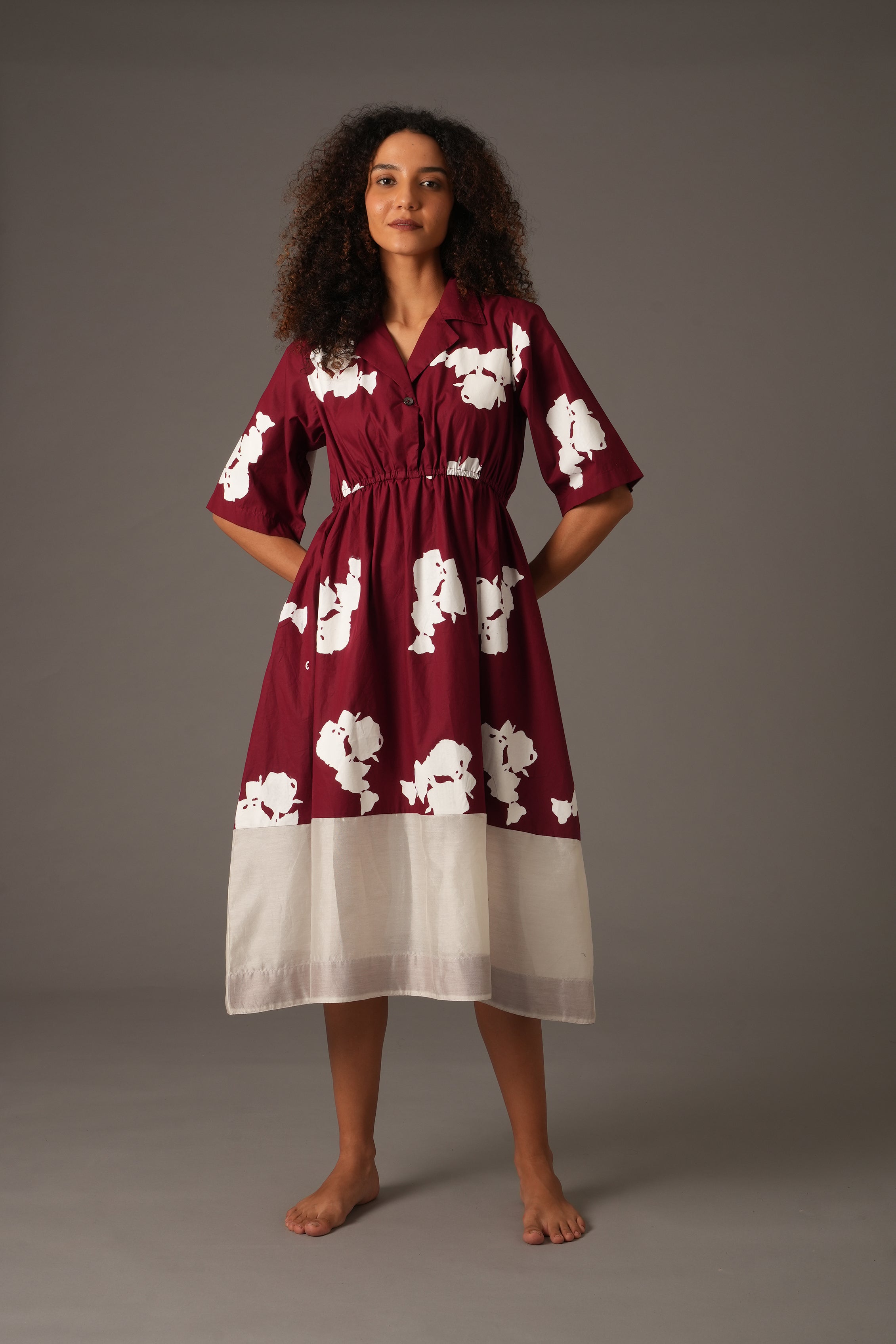 Flower Print Elesticated Dress