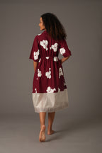 Flower Print Elesticated Dress