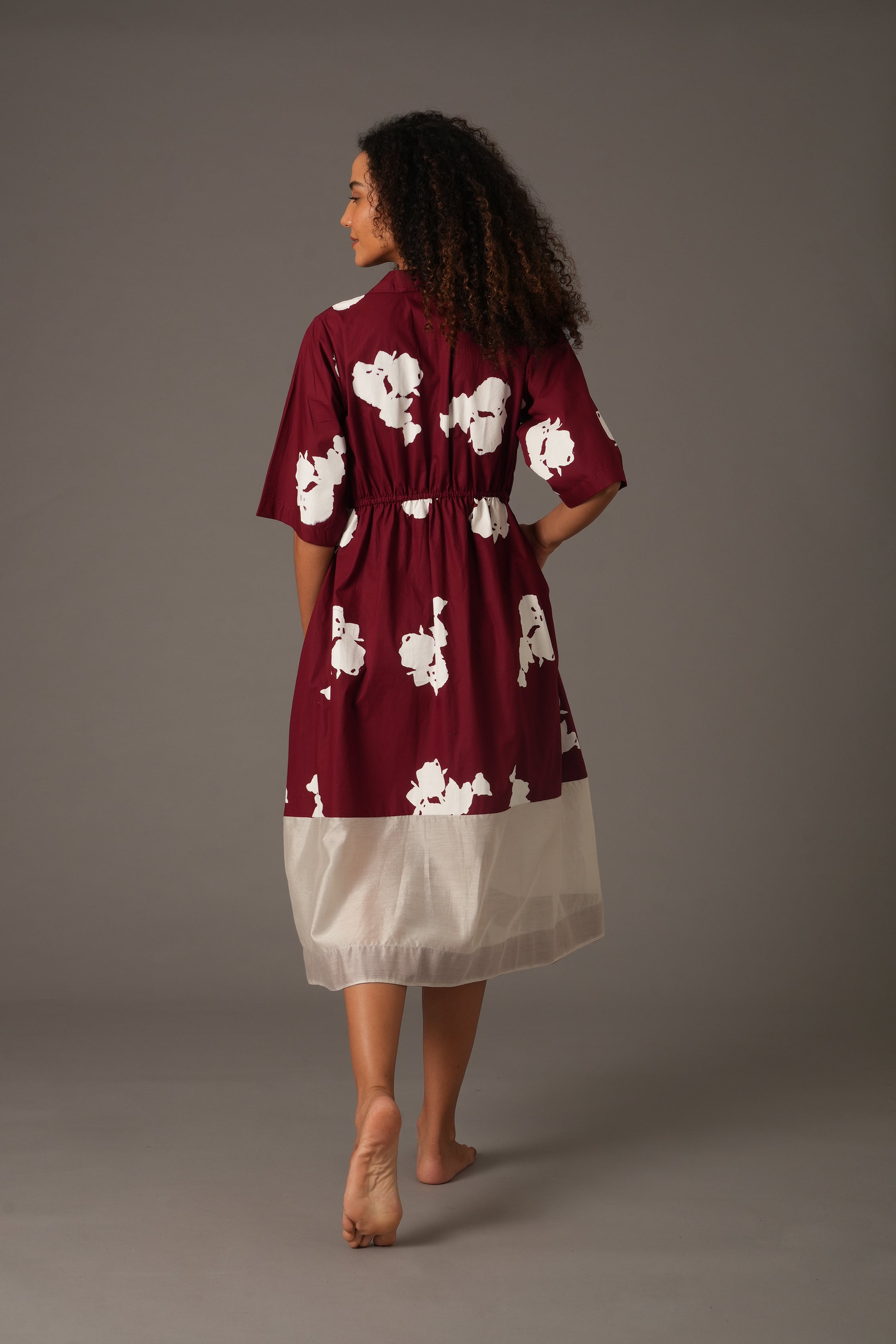 Flower Print Elesticated Dress