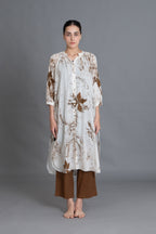 Earthy Brown Print Dress Co-ord