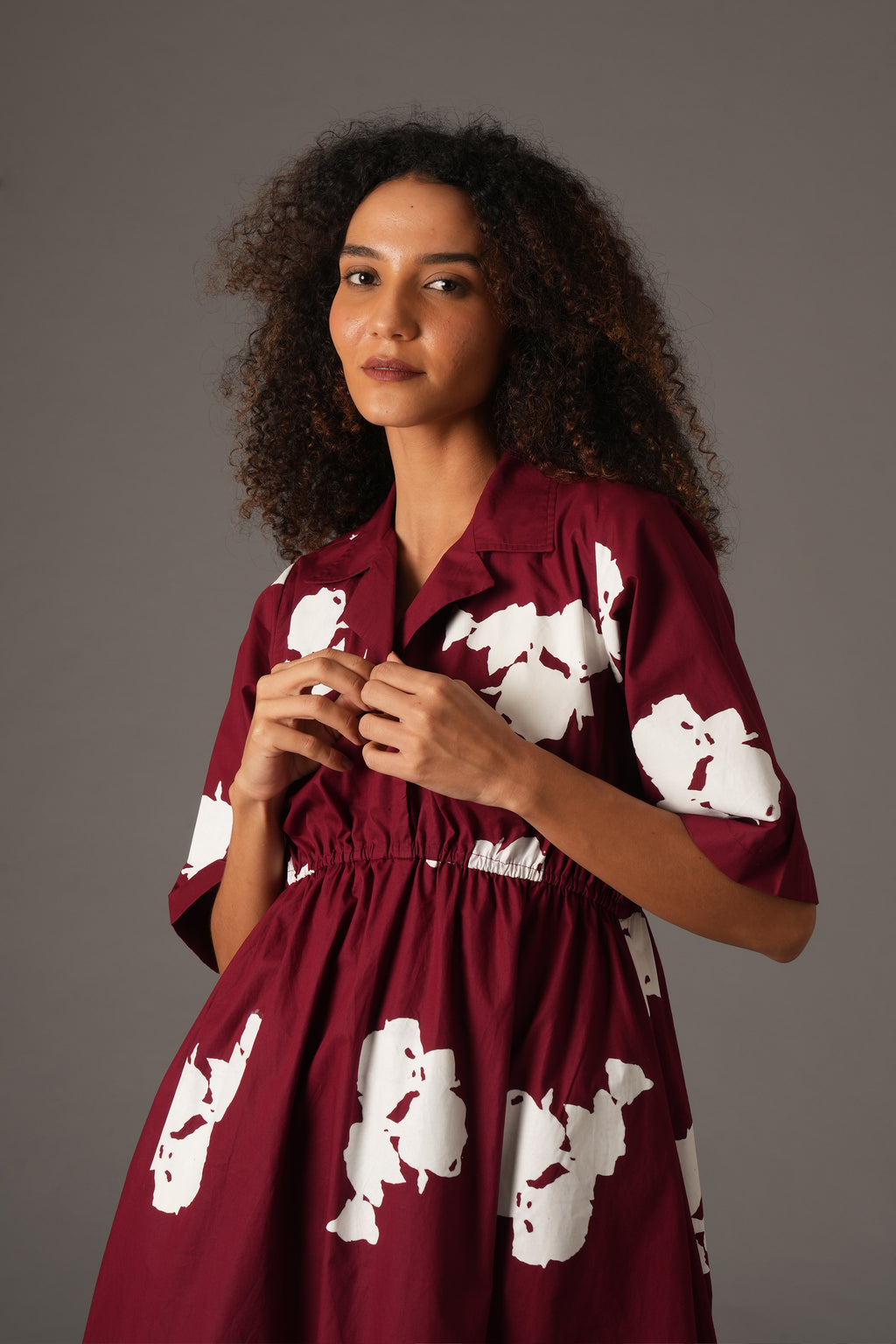 Flower Print Elesticated Dress